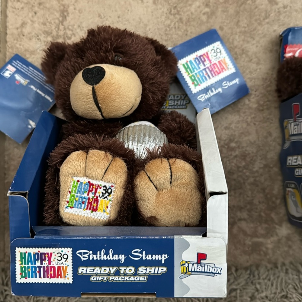 The HAPPY BIRTHDAY BEAR the Bear stuff toy , MAILABLE GIFT PKGING